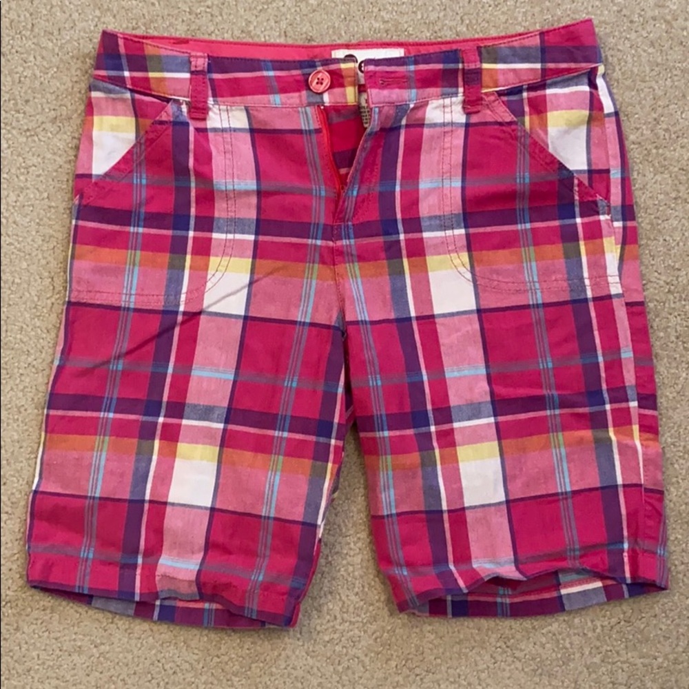 Pink Plaid Shorts